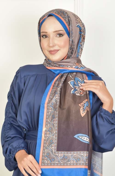 BURDEN İPEK - Lale Vual Desenli Şal Saks