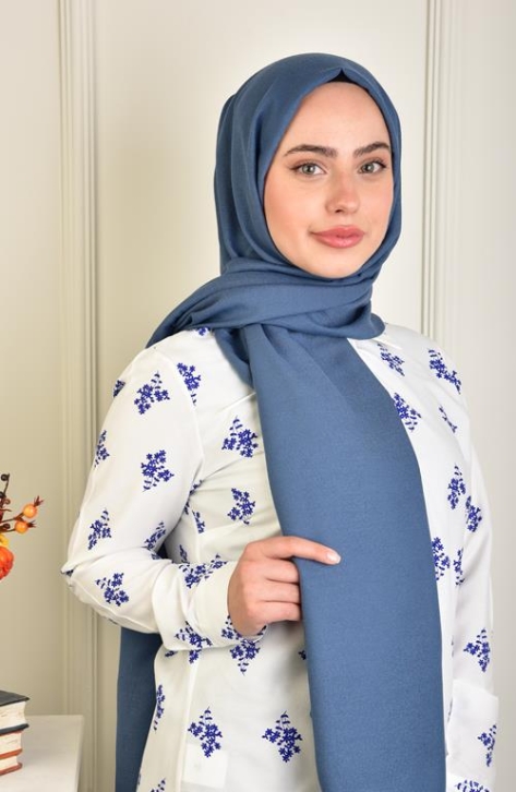 BURDEN İPEK - Lara Shawl Indigo