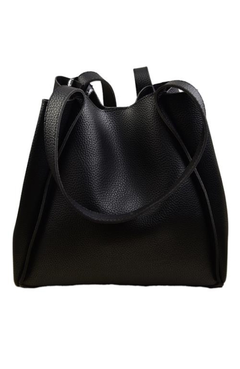 BURDEN İPEK - Large Puppy Shoulder Bag Black