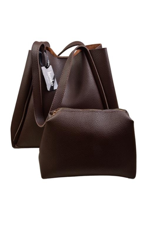 BURDEN İPEK - Large Puppy Shoulder Bag Brown