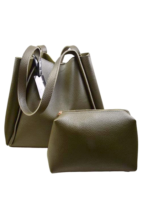 BURDEN İPEK - Large Puppy Shoulder Bag Khaki