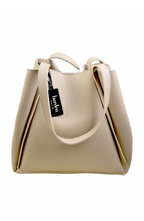 BURDEN İPEK - Large Puppy Shoulder Bag Mink