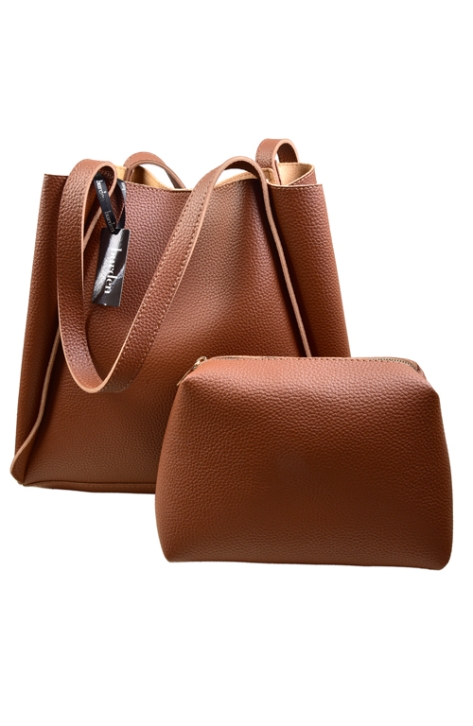 BURDEN İPEK - Large Puppy Shoulder Bag Tan