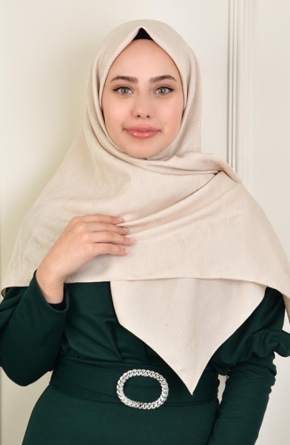 BURDEN İPEK - Large Size Colourway Spiral 120 cm Scarf Dsn-8 Sand Beige BURDEN İPEK - Large Size Colourway Spiral 120 cm Scarf Dsn-8 Sand Beige