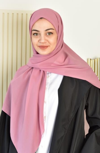 BURDEN İPEK - Large Size Crepe Chiffon Scarf 110 Cm Dark Powder