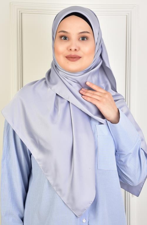 BURDEN İPEK - Large Size Rayon 120 Plain Scarf Shawl Dark Gray