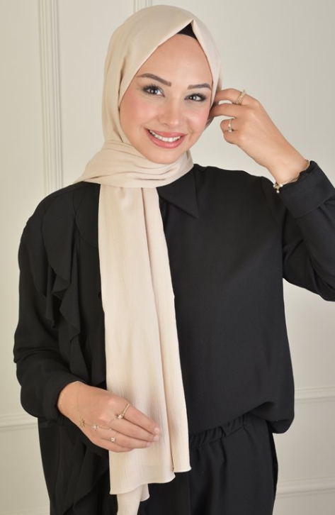 BURDEN İPEK - Laurel Shawl Sand Beige BURDEN İPEK - Laurel Shawl Sand Beige