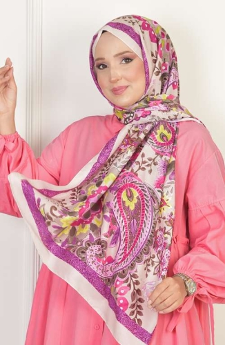 BURDEN İPEK - Layd Soft Pamuksu Desenli Şal Bej