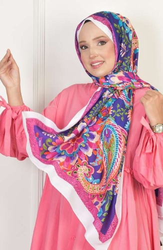 BURDEN İPEK - Layd Soft Pamuksu Desenli Şal Ekru