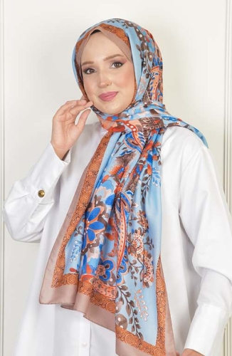 BURDEN İPEK - Layd Soft Pamuksu Desenli Şal Kahve