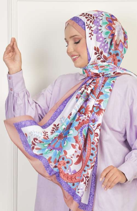 BURDEN İPEK - Layd Soft Pamuksu Desenli Şal Vizon