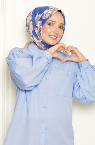 BURDEN İPEK - Lilyum Bursa İpeği Desenli Eşarp Sütlü Kahve