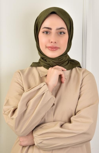 BURDEN İPEK - Lüks Platin Dalga Desenli Eşarp Dsn-2 Haki