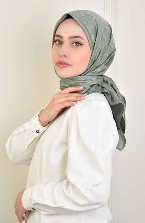 BURDEN İPEK - Luxury Platinum Monogram Scarf Dsn-3 Shade