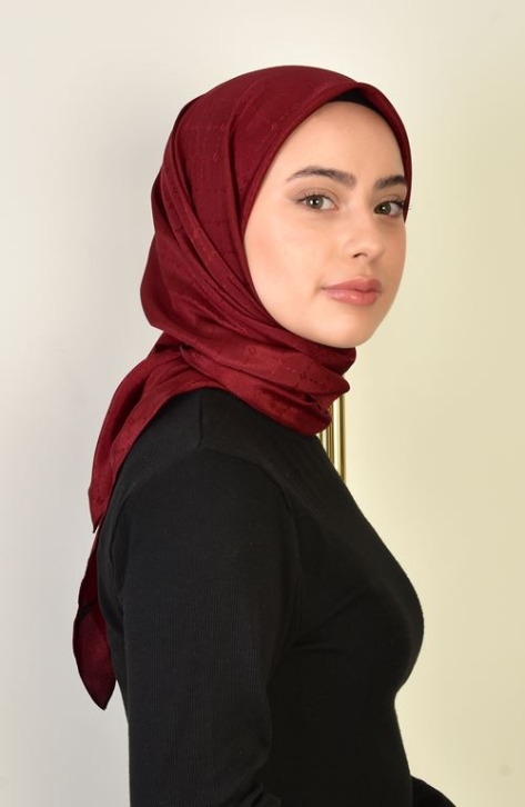 BURDEN İPEK - Luxury Platinum Scarf Dsn-1 Claret Red BURDEN İPEK - Luxury Platinum Scarf Dsn-1 Claret Red