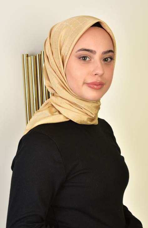 BURDEN İPEK - Luxury Platinum Scarf Dsn-1 Gold BURDEN İPEK - Luxury Platinum Scarf Dsn-1 Gold
