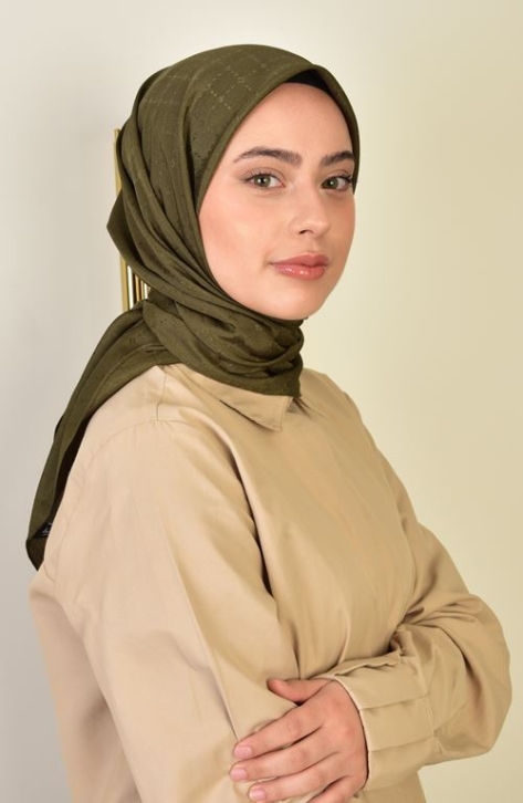 BURDEN İPEK - Luxury Platinum Scarf Dsn-1 Khaki BURDEN İPEK - Luxury Platinum Scarf Dsn-1 Khaki