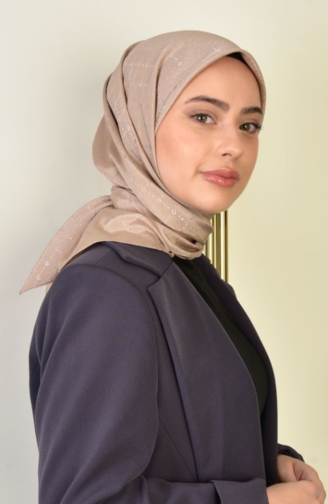 BURDEN İPEK - Luxury Platinum Scarf Dsn-1 Mink BURDEN İPEK - Luxury Platinum Scarf Dsn-1 Mink