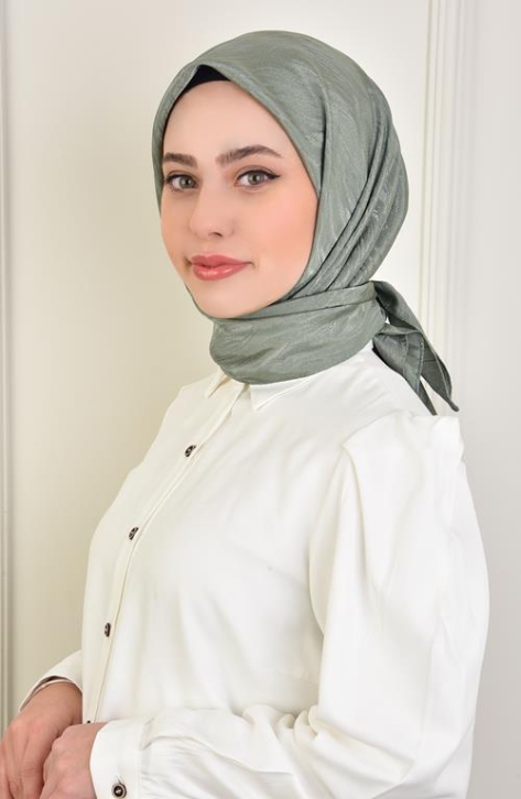 BURDEN İPEK - Luxury Platinum Wave Pattern Scarf Dsn-2 Shadow BURDEN İPEK - Luxury Platinum Wave Pattern Scarf Dsn-2 Shadow