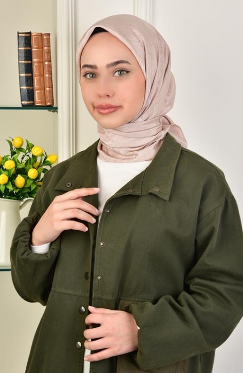 BURDEN İPEK - Luxury Platinum Wave Patterned Scarf Dsn-2 BISCUIT BEIGE 1284 BURDEN İPEK - Luxury Platinum Wave Patterned Scarf Dsn-2 BISCUIT BEIGE 1284