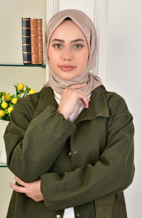 BURDEN İPEK - Luxury Platinum Wave Patterned Scarf Dsn-2 Mink BURDEN İPEK - Luxury Platinum Wave Patterned Scarf Dsn-2 Mink