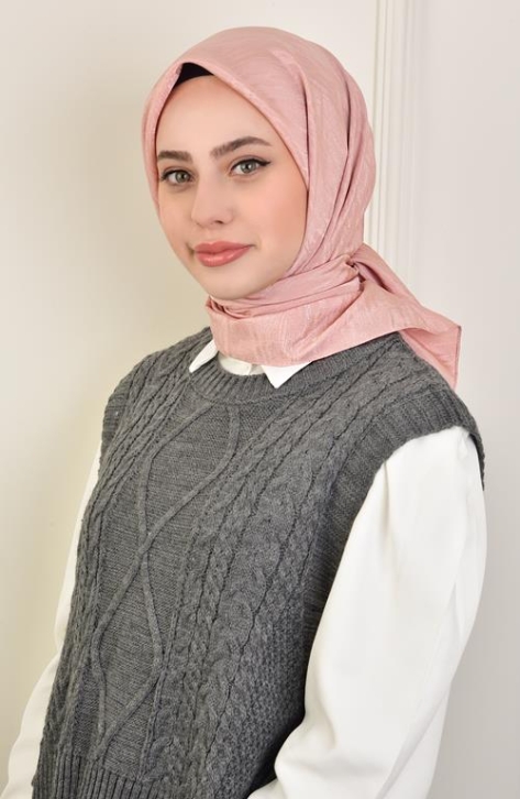 BURDEN İPEK - Luxury Platinum Wave Patterned Scarf Dsn-2 Powder BURDEN İPEK - Luxury Platinum Wave Patterned Scarf Dsn-2 Powder