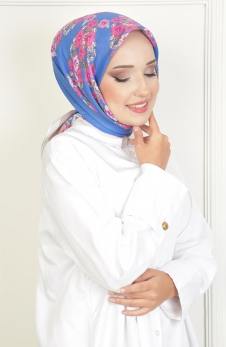 BURDEN İPEK - Menekşe Cottony Eşarp İndigo