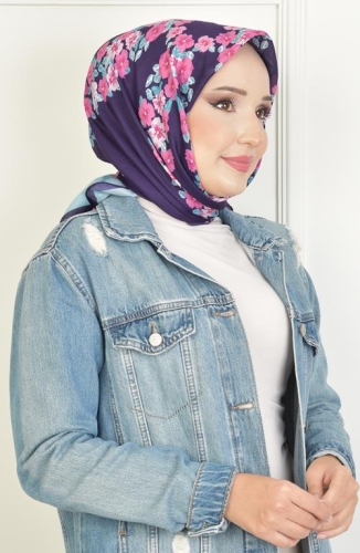 BURDEN İPEK - Menekşe Cottony Eşarp Morcivert