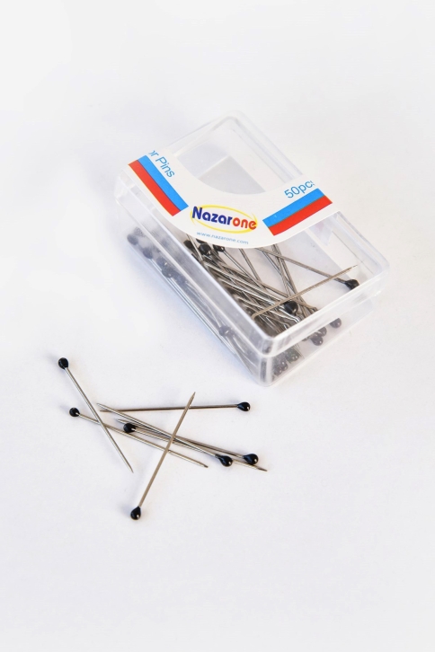 BURDEN İPEK - Mineli Toplu İğne Siyah