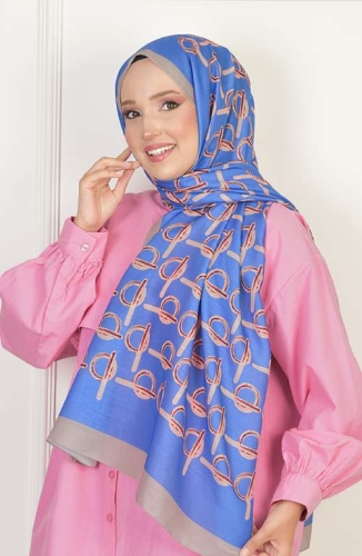 BURDEN İPEK - Monogram Soft Pamuksu Desenli Şal Taş