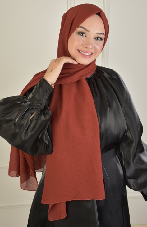 BURDEN İPEK - Natural Crepe Plain Shawl Tile