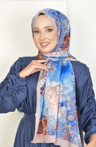 BURDEN İPEK - Nilüfer Dafne Desenli Şal Taş