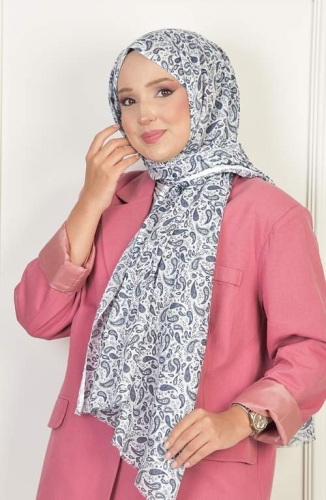 BURDEN İPEK - Pamuk Desenli Şal Füme