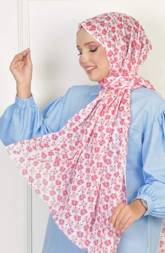 BURDEN İPEK - Pamuk Desenli Şal Pembe