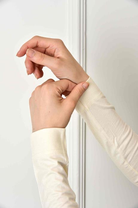 BURDEN İPEK - Plain Hijab Cuff Cream