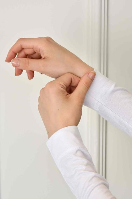 BURDEN İPEK - Plain Hijab Cuff White