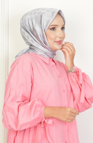 BURDEN İPEK - Platin Dama Desen Eşarp Gümüş BURDEN İPEK - Platin Dama Desen Eşarp Gümüş