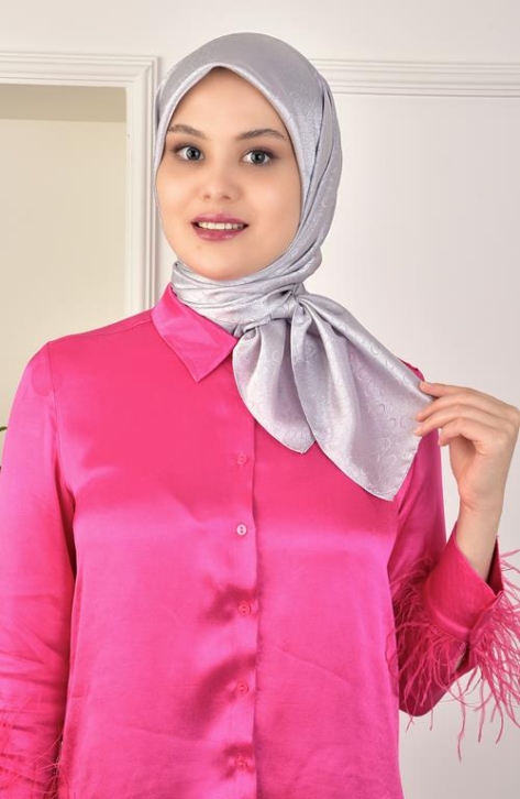 BURDEN İPEK - Platin Damla Eşarp Dsn-2 Gümüş BURDEN İPEK - Platin Damla Eşarp Dsn-2 Gümüş