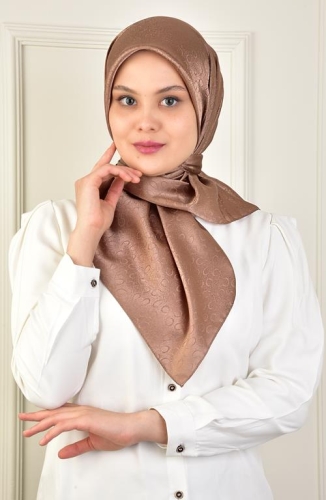 BURDEN İPEK - Platin Damla Eşarp Dsn-2 Kahve BURDEN İPEK - Platin Damla Eşarp Dsn-2 Kahve