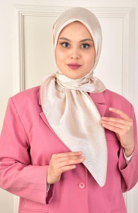 BURDEN İPEK - Platin Damla Eşarp Dsn-2 Kum Beji BURDEN İPEK - Platin Damla Eşarp Dsn-2 Kum Beji