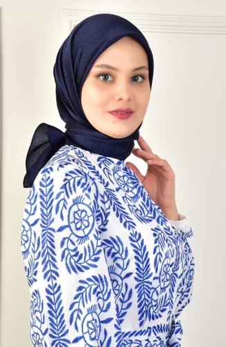 BURDEN İPEK - Platin Damla Eşarp Dsn-2 Lacivert BURDEN İPEK - Platin Damla Eşarp Dsn-2 Lacivert