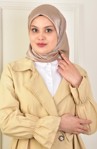 BURDEN İPEK - Platin Damla Eşarp Dsn-2 Vizon BURDEN İPEK - Platin Damla Eşarp Dsn-2 Vizon