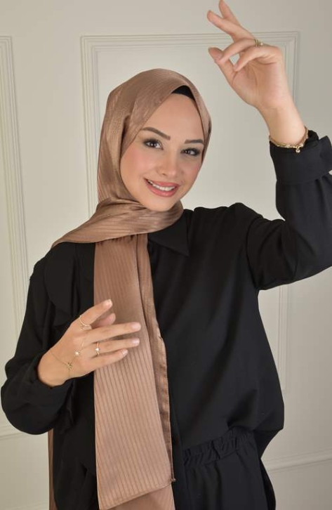 BURDEN İPEK - Platinum Patterned Shawl D-5 Brown BURDEN İPEK - Platinum Patterned Shawl D-5 Brown