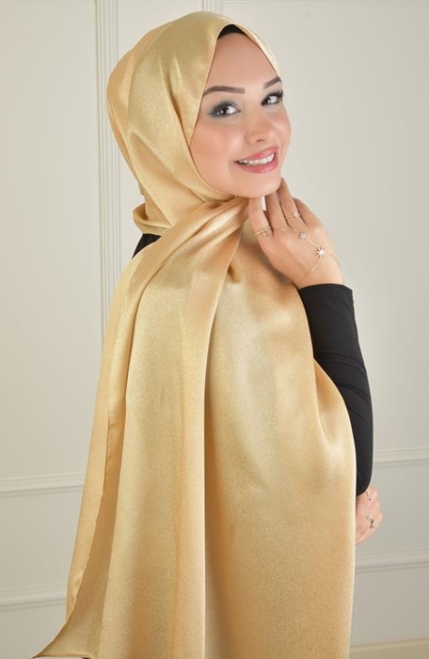 BURDEN İPEK - Platinum Plain Shawl Gold