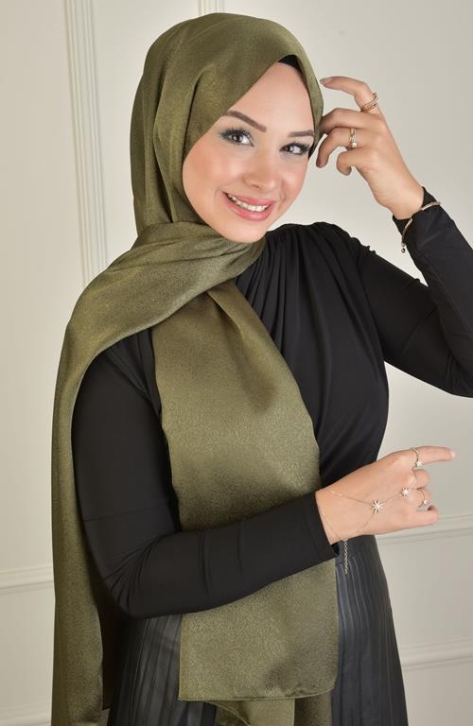 BURDEN İPEK - Platinum Plain Shawl Khaki
