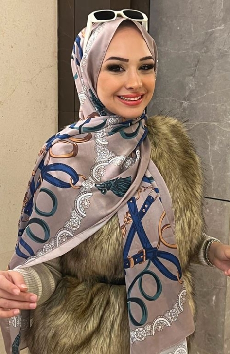 BURDEN İPEK - Premium İthal Püskül Desenli Şal Vizon