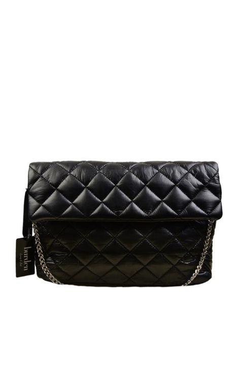 BURDEN İPEK - Quilted Clutch Chain Strap Bag Black