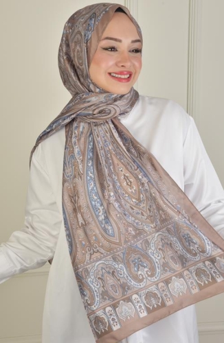 BURDEN İPEK - Retro Vual Desenli Şal Taş