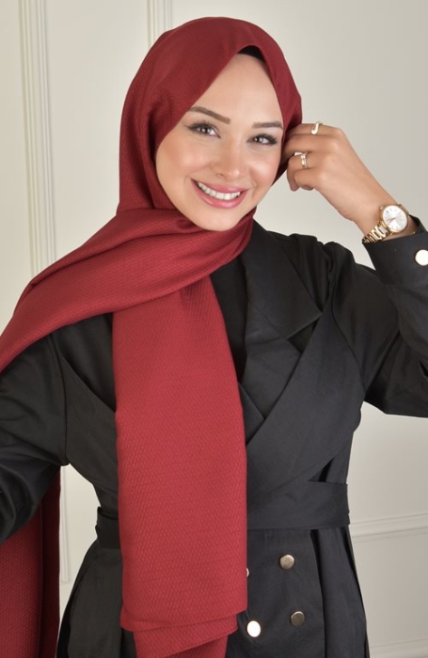 BURDEN İPEK - Royal Cashmere Winter Shawl Claret Red BURDEN İPEK - Royal Cashmere Winter Shawl Claret Red