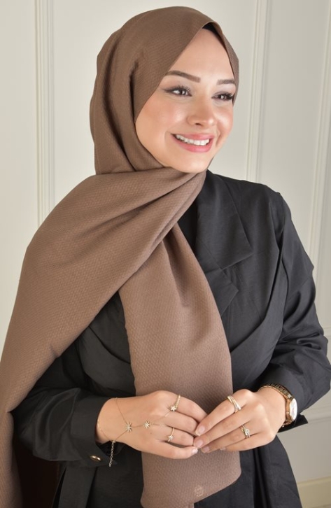 BURDEN İPEK - Royal Cashmere Winter Shawl Dark Brown BURDEN İPEK - Royal Cashmere Winter Shawl Dark Brown